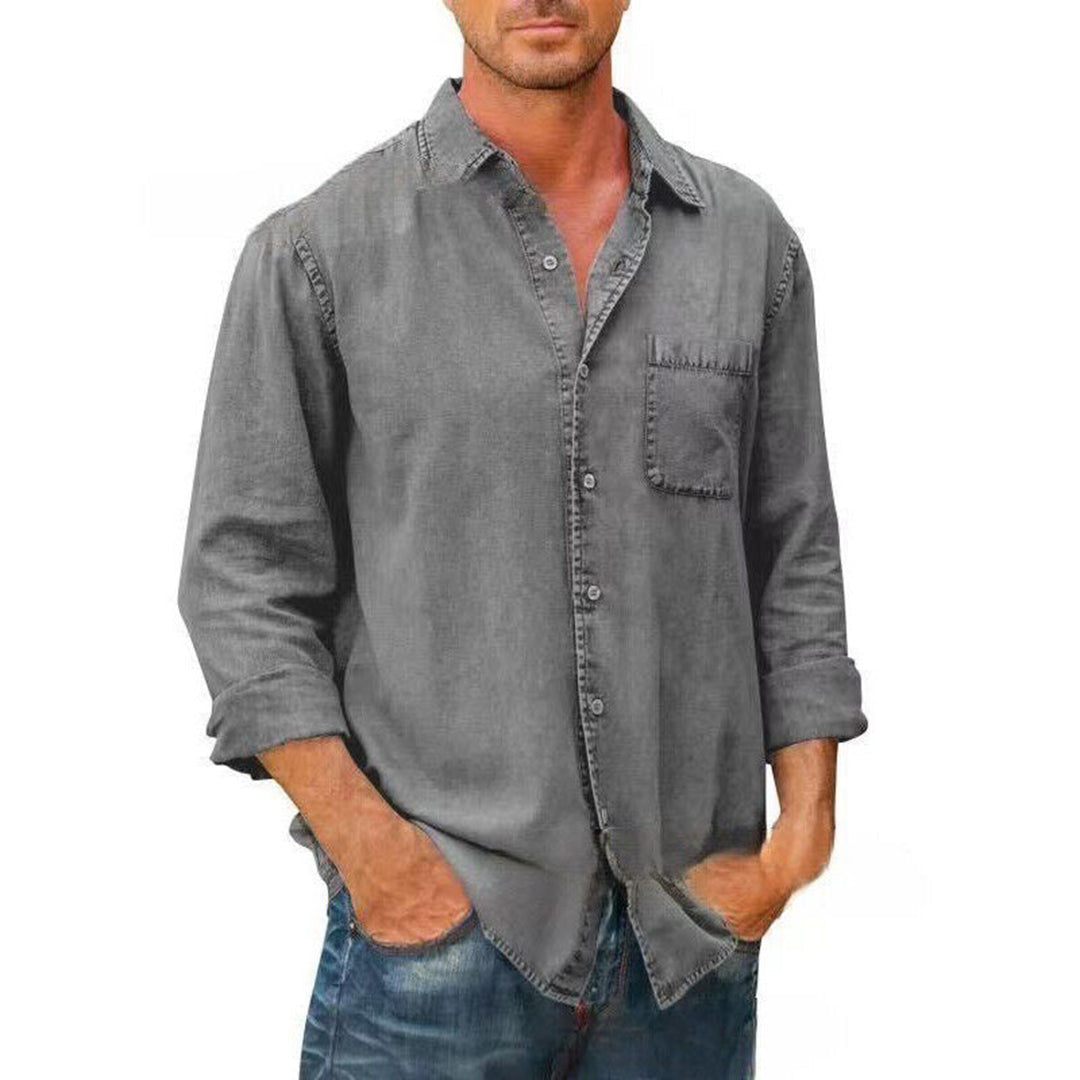 Men's Shirt – Relaxed Fit – Breathable Fabric – Button Closure – Chest Pocket