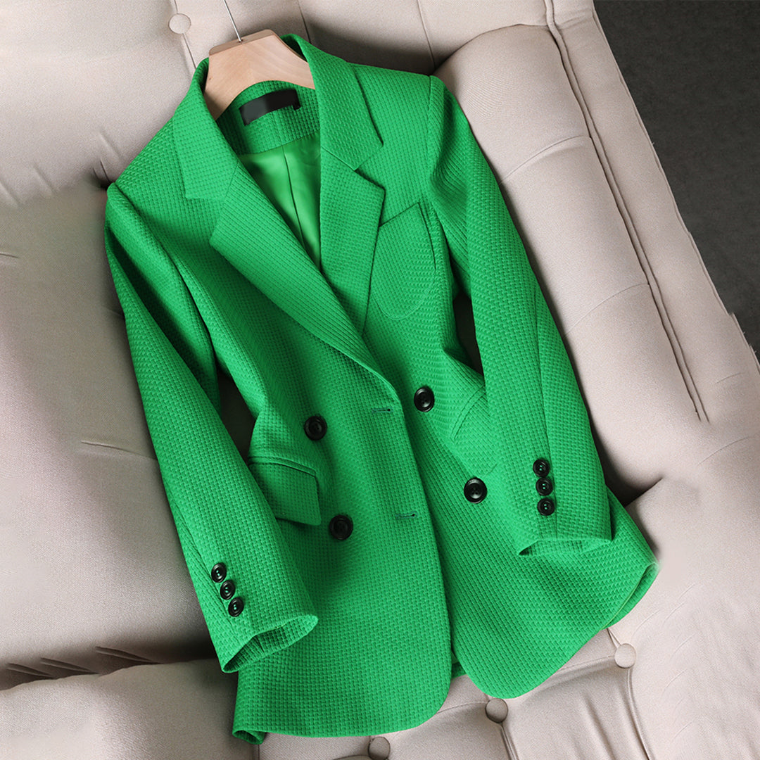 Women's Blazer – Tailored Fit – Double-Breasted – Structured Luxury Fabric – Lapels