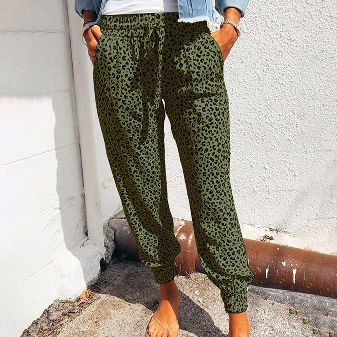 Women's Sweatpants – Relaxed Fit – Animal Print – Cotton – Full Length
