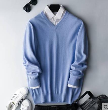 Herregenser – Klassisk Strikket Ull – Rund Hals – Langermet – Regular Fit