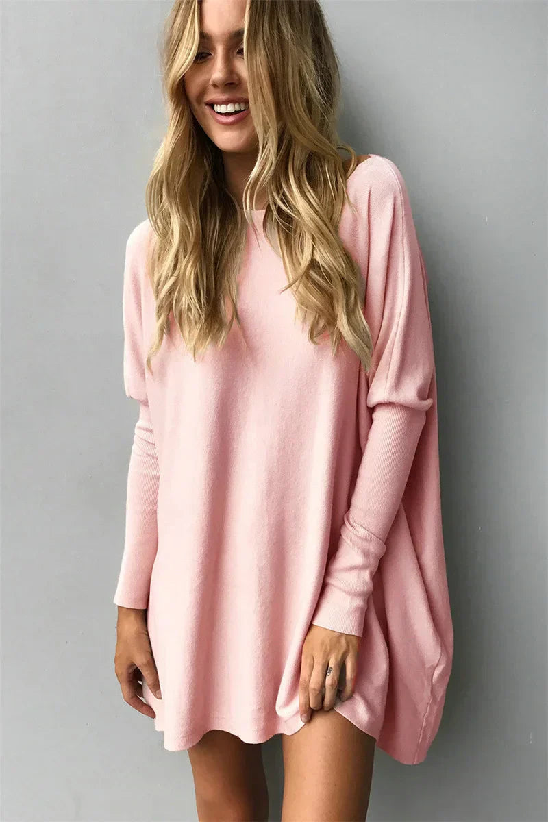 Women's Sweater – Oversized Fit – Soft Knit – Long Tunic Length – Relaxed Style