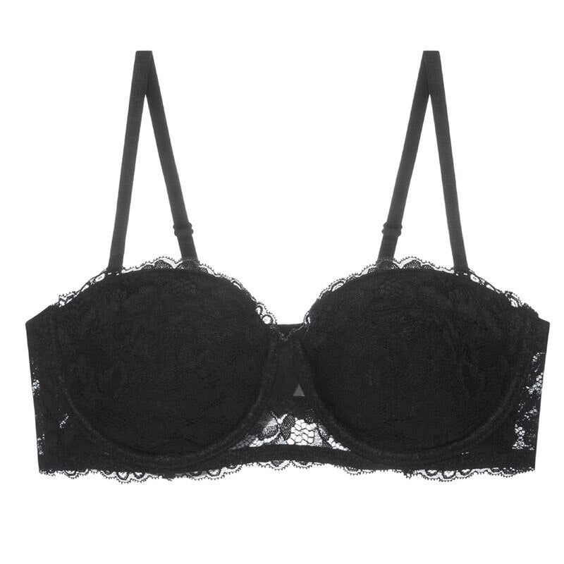 Women's Balconette Bra – Underwire Support – Adjustable Straps – Elegant Lace