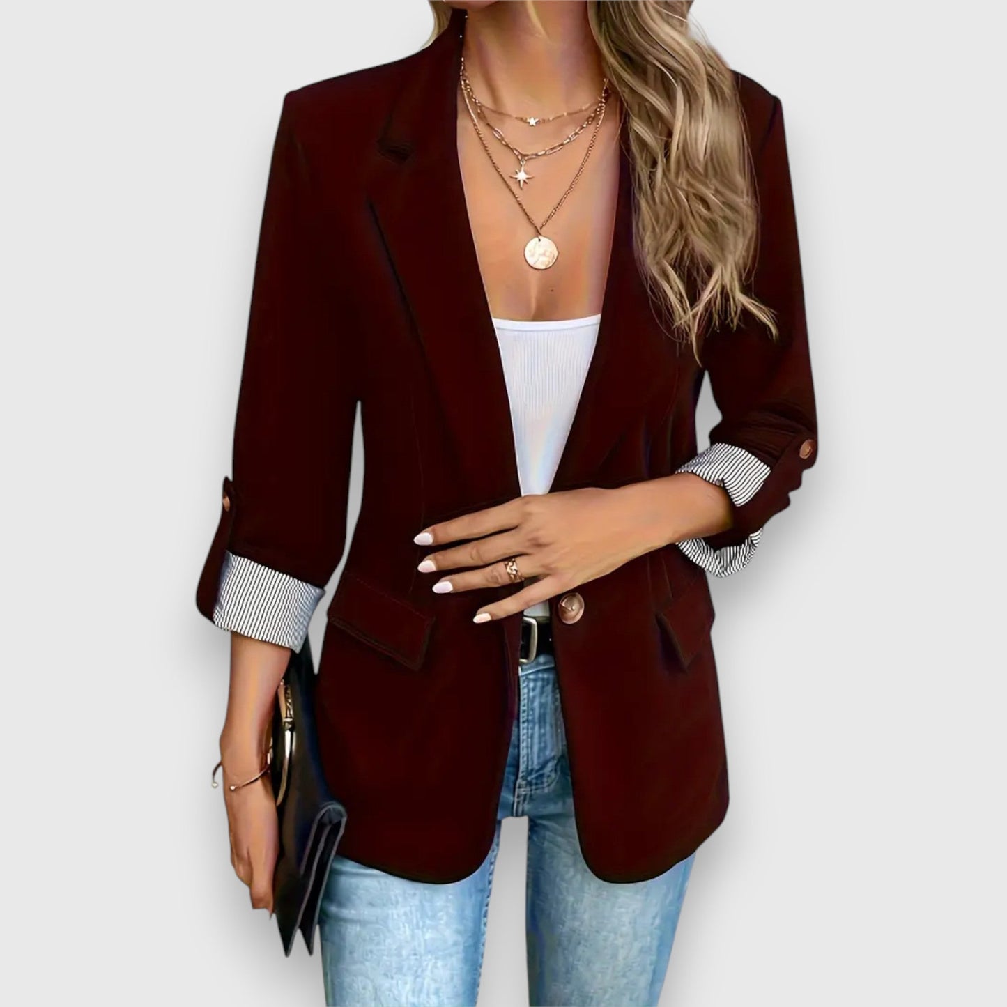 Women's Blazer – Tailored Fit – Single-Breasted – Classic Lapel – Versatile Style