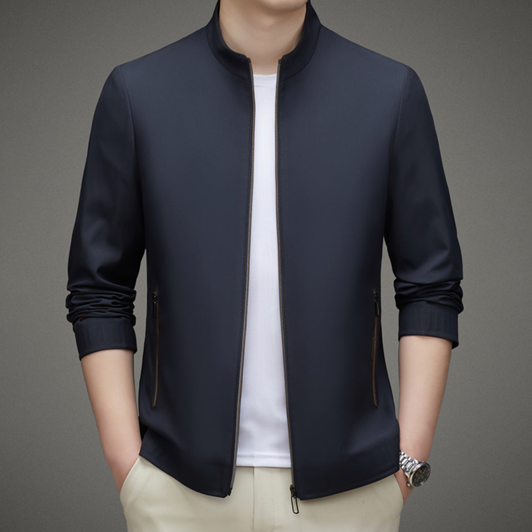 Men's Jacket – Slim Fit – Shoulder Structure – Zipper Closure – Ribbed Cuffs