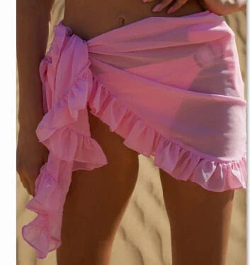 Women's Beach Skirt – Breathable Lightweight Fabric – Adjustable Fit – Ruffle Hem