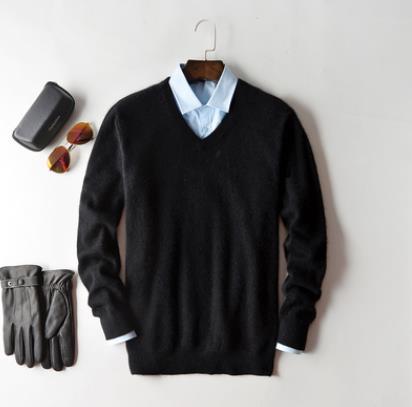 Herregenser – Klassisk Strikket Ull – Rund Hals – Langermet – Regular Fit