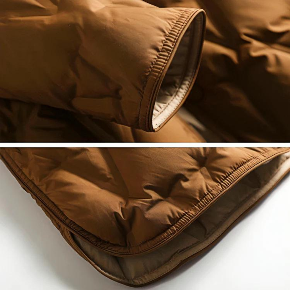 Abigail Puffer Jacket | Reversible Stand Collar Puffer Jacket