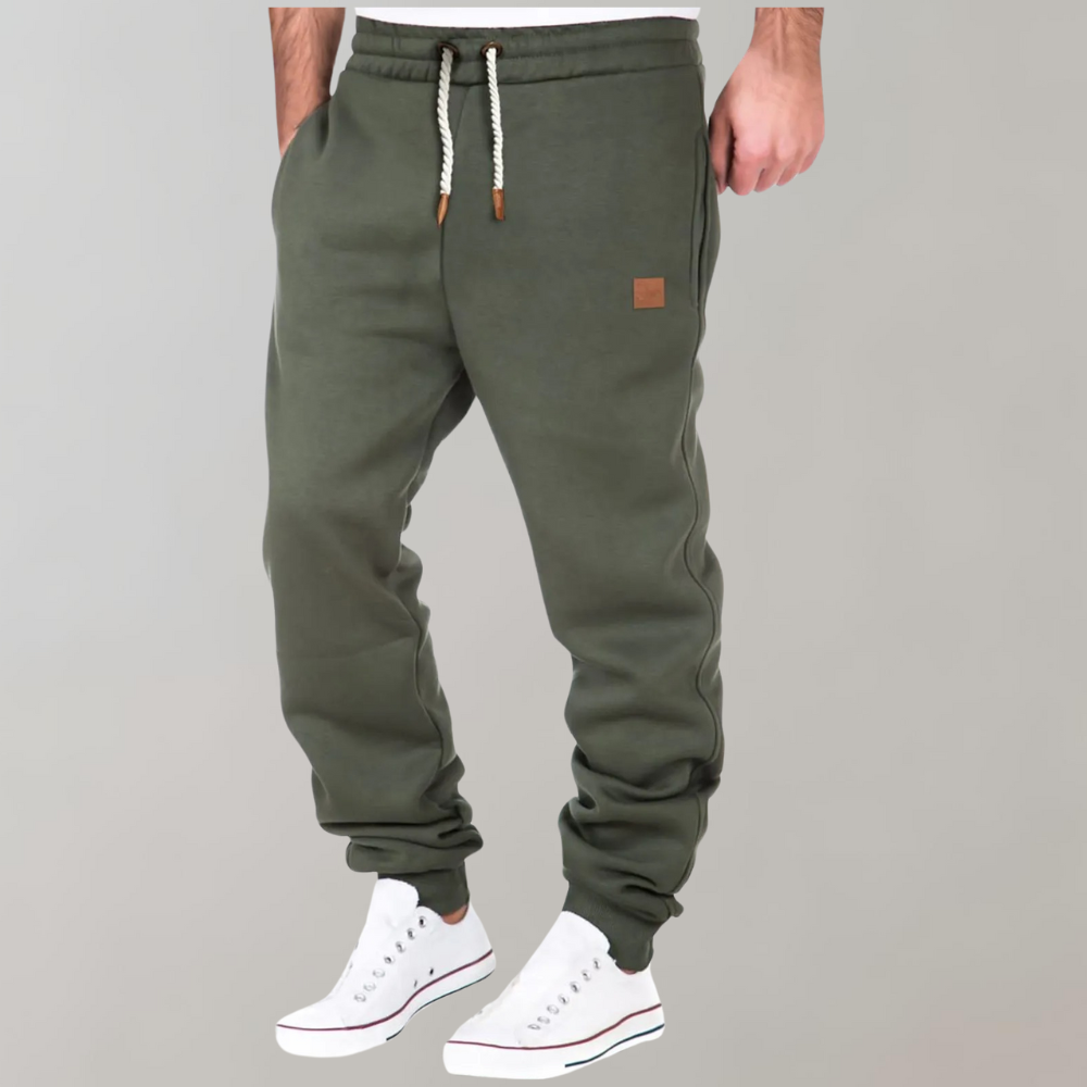 Men's Pants Sweatpants – Relaxed Fit – Cotton Blend – Drawstring Waist – Ribbed Cuffs
