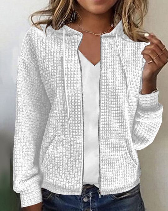 Women's Jacket with Hood – Padded Fabric – Relaxed Fit – Soft and Warm Everyday Style