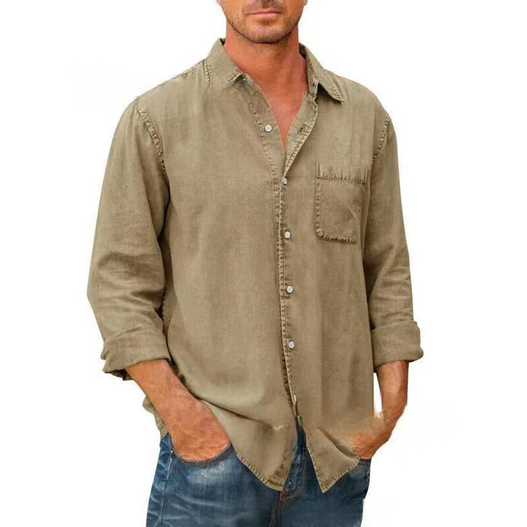 Men's Shirt – Relaxed Fit – Breathable Fabric – Button Closure – Chest Pocket