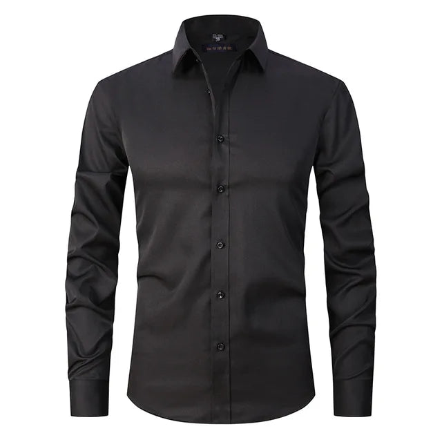 Shirt for men – Slim fit – Stretch fabric – Non-iron – Button-down collar