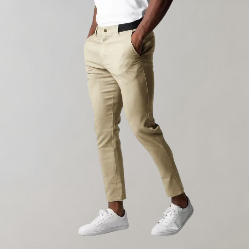 Men's Trousers Chinos – Slim Fit – Tapered Leg – Light Cotton – Versatile Style