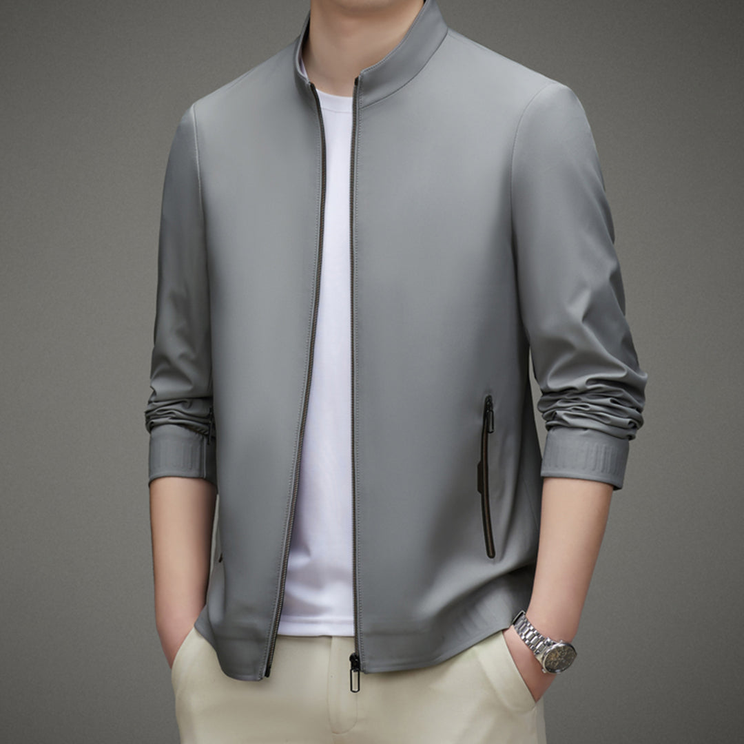 Men's Jacket – Slim Fit – Shoulder Structure – Zipper Closure – Ribbed Cuffs