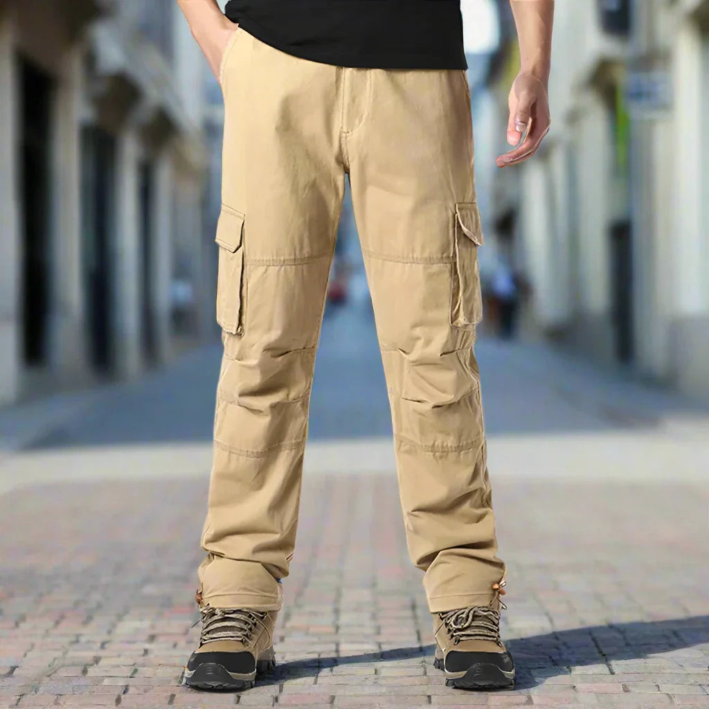 Men's Cargo Pants – Breathable Cotton – Relaxed Fit – Practical Pockets