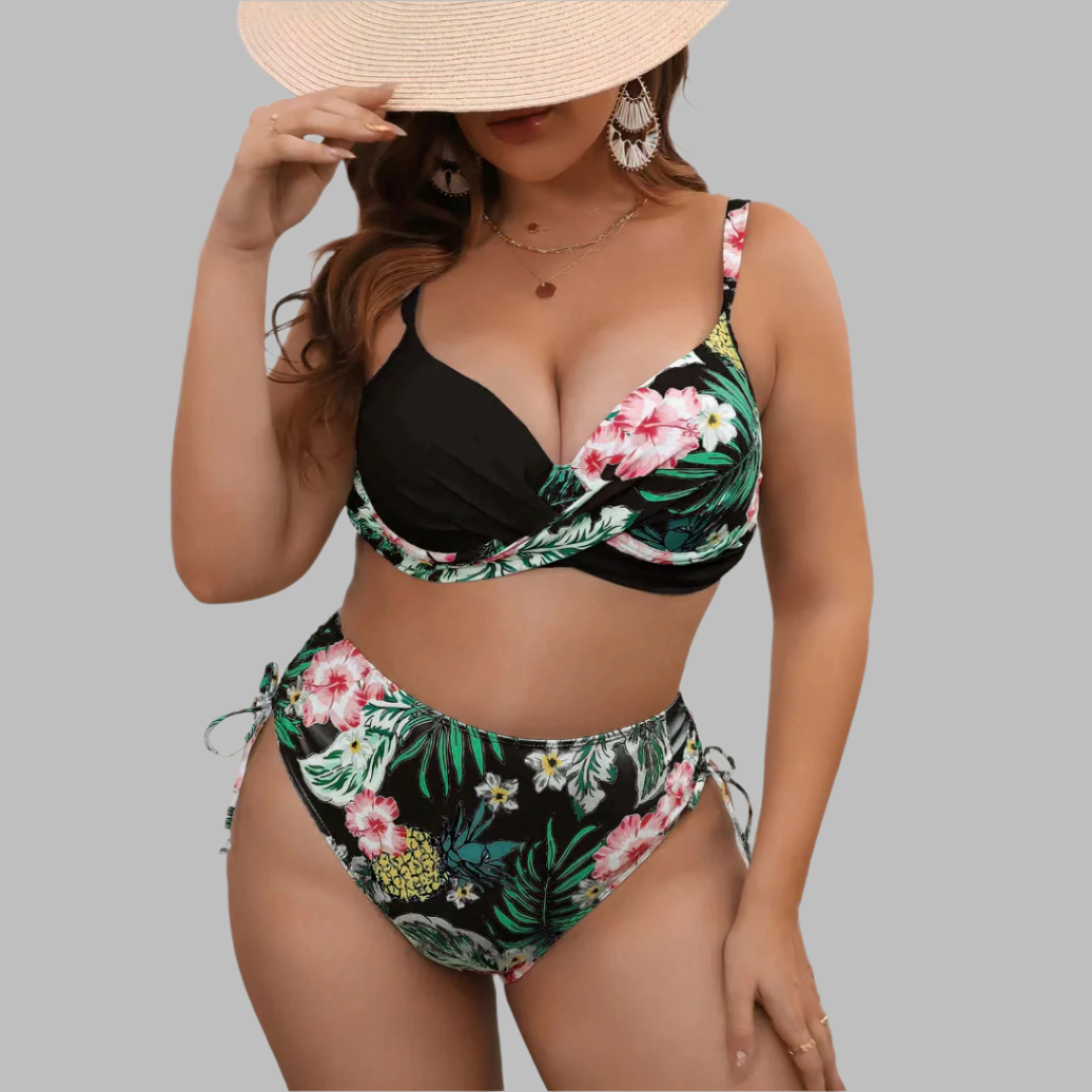 Women's Bikini Set – Shaping Fit – High Waist – Twistable Top – Adjustable Strings