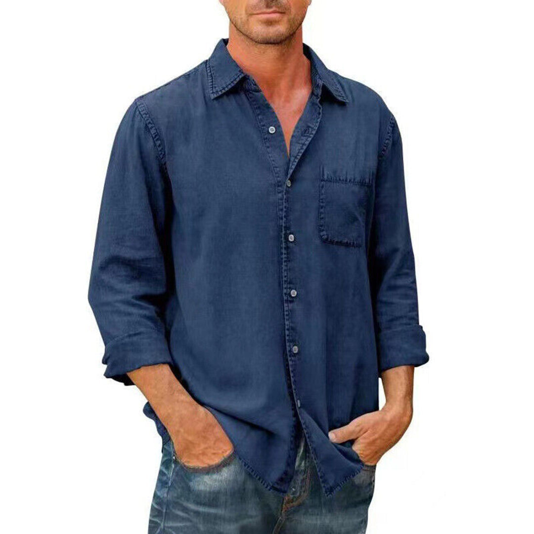 Men's Shirt – Relaxed Fit – Breathable Fabric – Button Closure – Chest Pocket