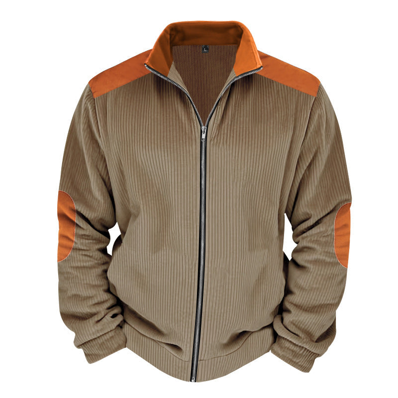 Men's Jacket – Quilted Design – Regular Fit – Contrasting Sleeves – Zipper