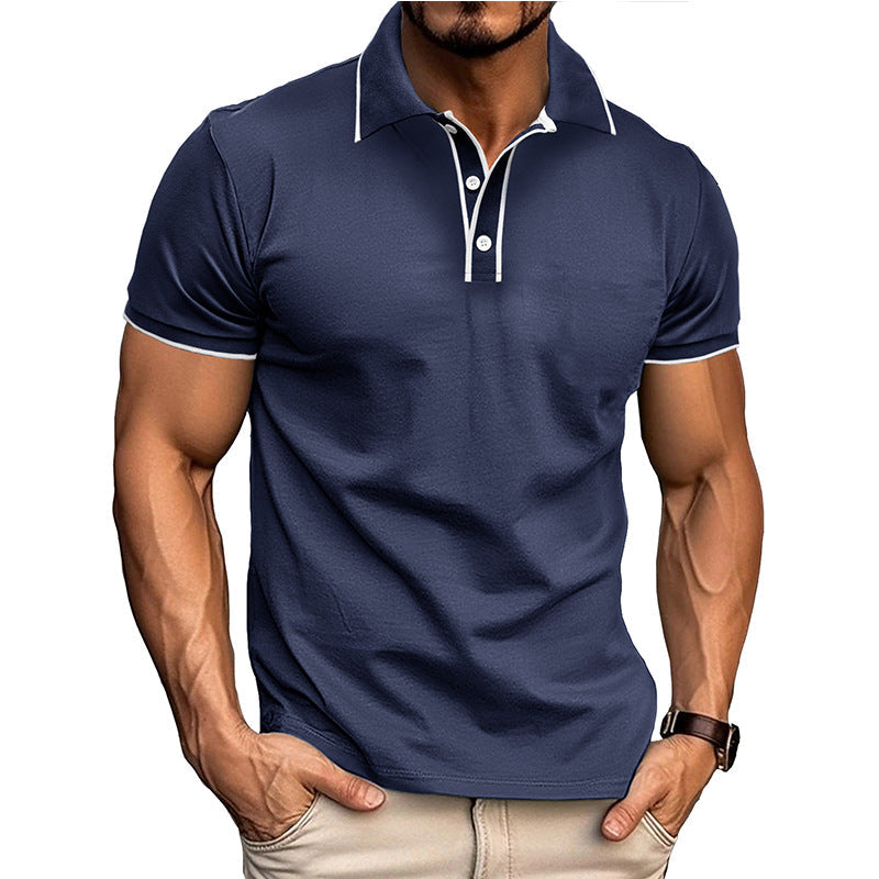 Men's Pique Shirt – Athletic Fit – Cotton Blend – Short Sleeve Casual
