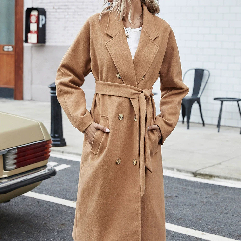 Women's Coat – Wool – Mid-Length – Double-Breasted – Relaxed Fit