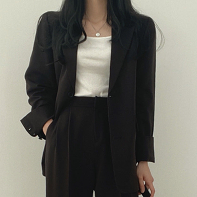 Women's Blazer – Tailored Fit – Single-Breasted – Notch Lapel – Hip-Length