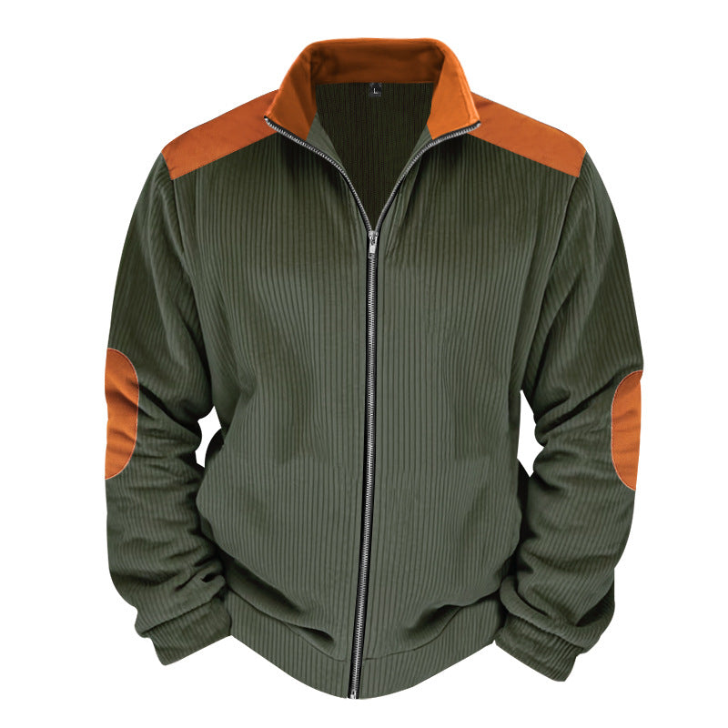 Men's Jacket – Quilted Design – Regular Fit – Contrasting Sleeves – Zipper