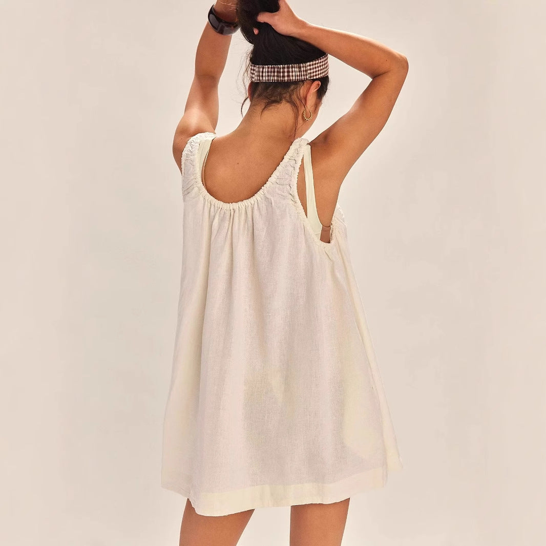 Dress for Women – Sleeveless – 100% Cotton – Loose Fit – Short and Airy – Casual Style