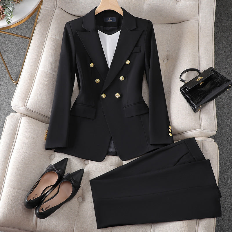 Women's Pantsuit – Tailored Cut – Double-Breasted Blazer – Custom Fit