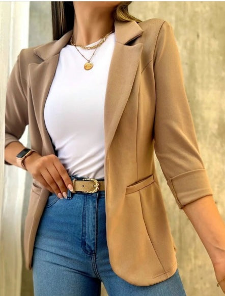 Women's Blazer – Tailored Fit – Structured Cut – Hip Length – Long Sleeves