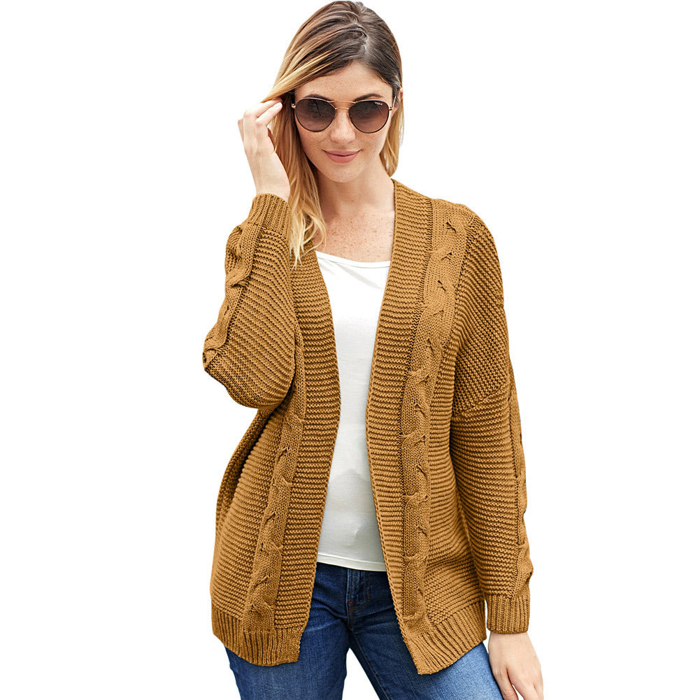 Women's Cardigan – Chunky Knit – Oversized Fit – Cable Knit – Open Front