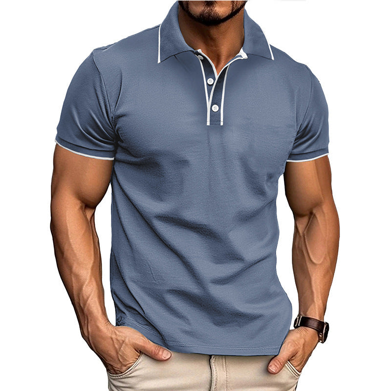 Men's Pique Shirt – Athletic Fit – Cotton Blend – Short Sleeve Casual