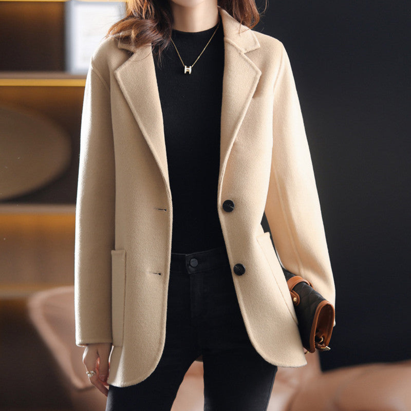 Women's Blazer – Tailored Fit – Structured Tweed – Classic Cut – Mid-Length