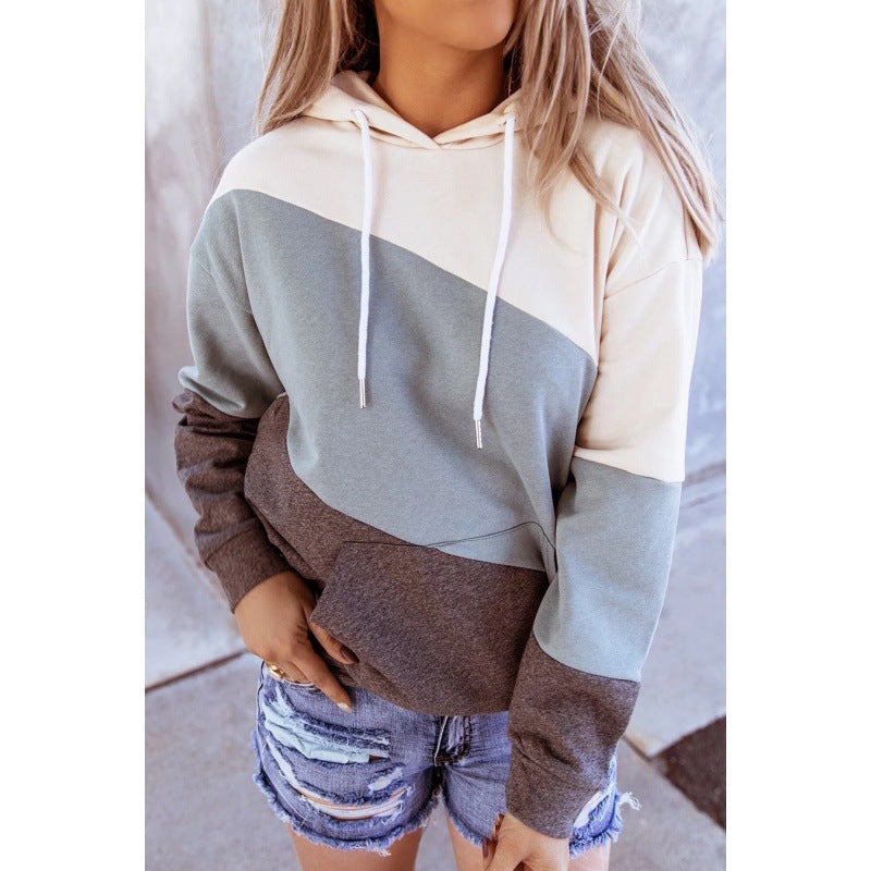 Women's Hoodie – Relaxed Fit – Cotton Blend – Long Sleeves Tie-Dye