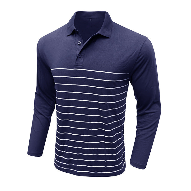 Men's Pique Sweater – Slim Fit – Cotton Knit – Elegant Stripe Pattern