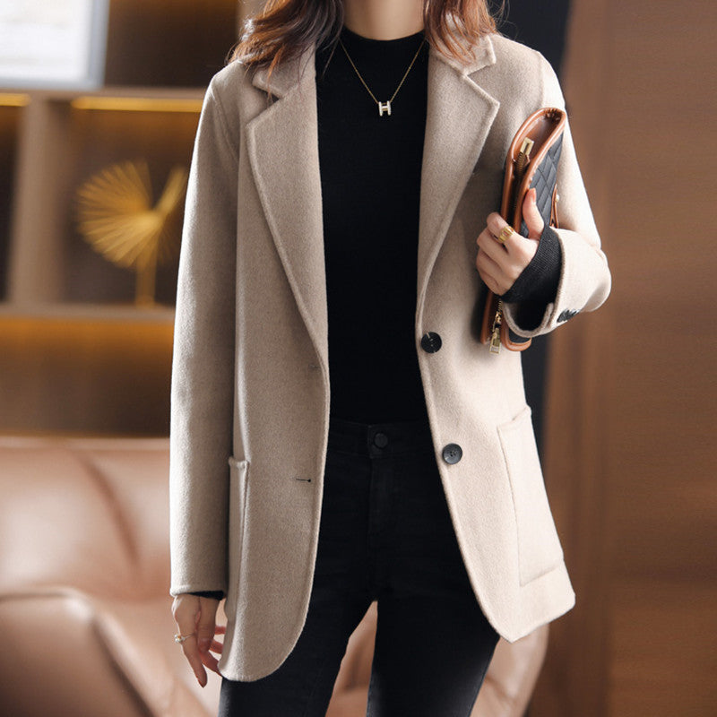 Women's Blazer – Tailored Fit – Structured Tweed – Classic Cut – Mid-Length