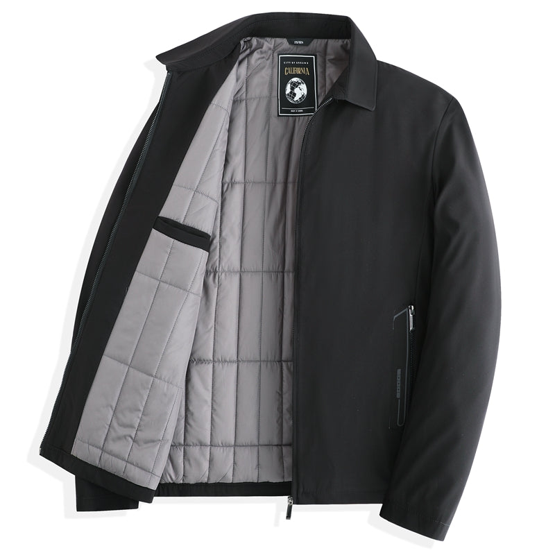 Men's Jacket – Padded and Quilted – Slim Fit – Zipper – Classic Collar