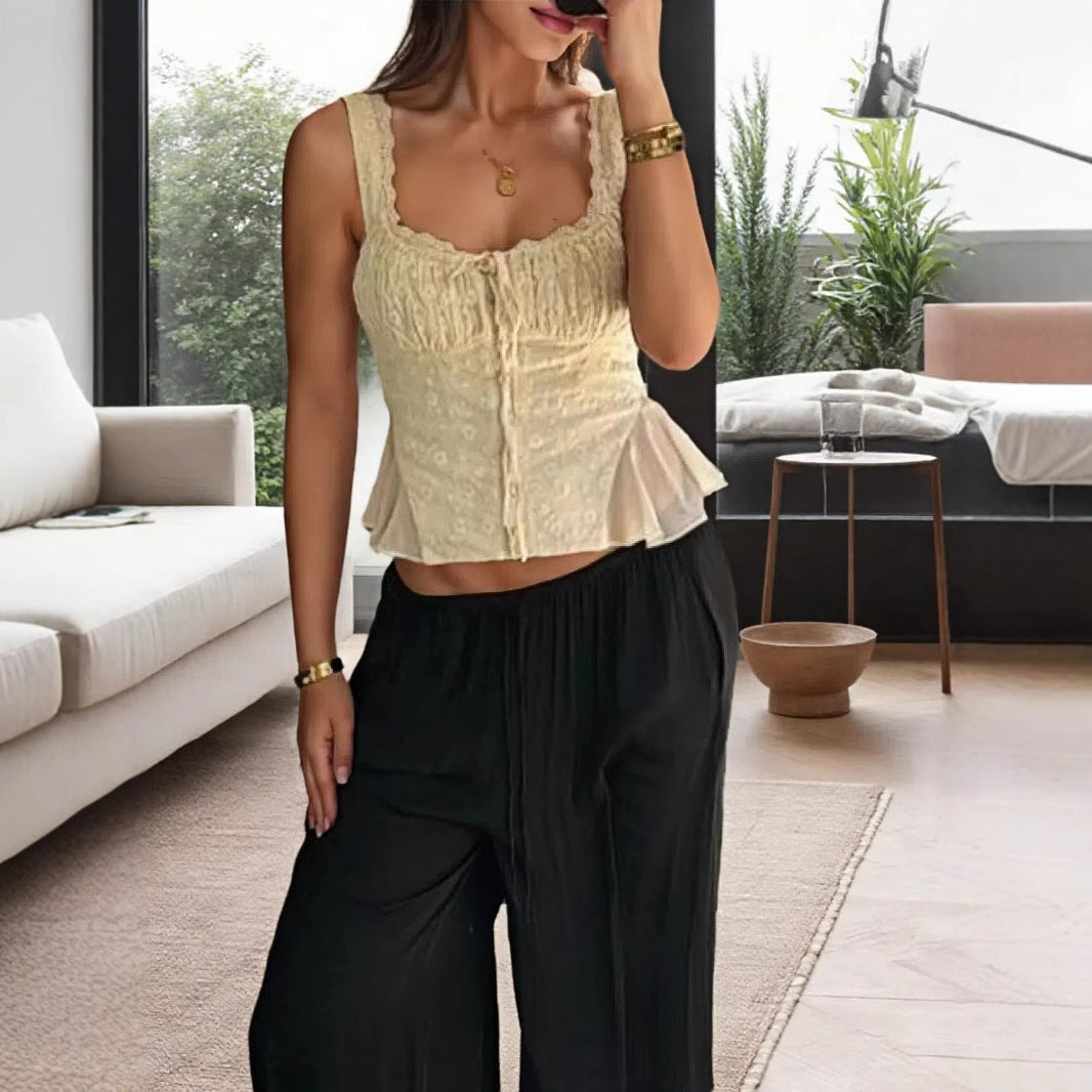Women's Set with Lace Top and Mermaid Skirt – Slim Fit – Off Shoulder – Elegant