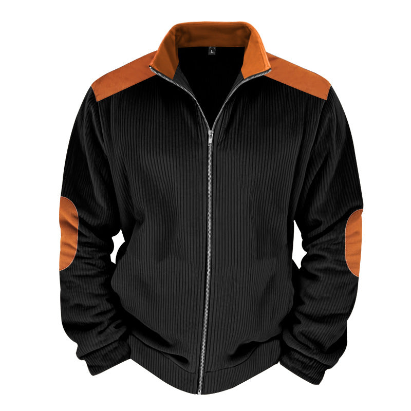 Men's Jacket – Quilted Design – Regular Fit – Contrasting Sleeves – Zipper