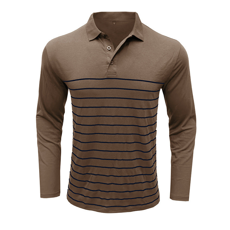 Men's Pique Sweater – Slim Fit – Cotton Knit – Elegant Stripe Pattern