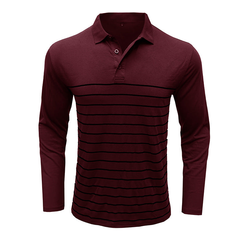Men's Pique Sweater – Slim Fit – Cotton Knit – Elegant Stripe Pattern