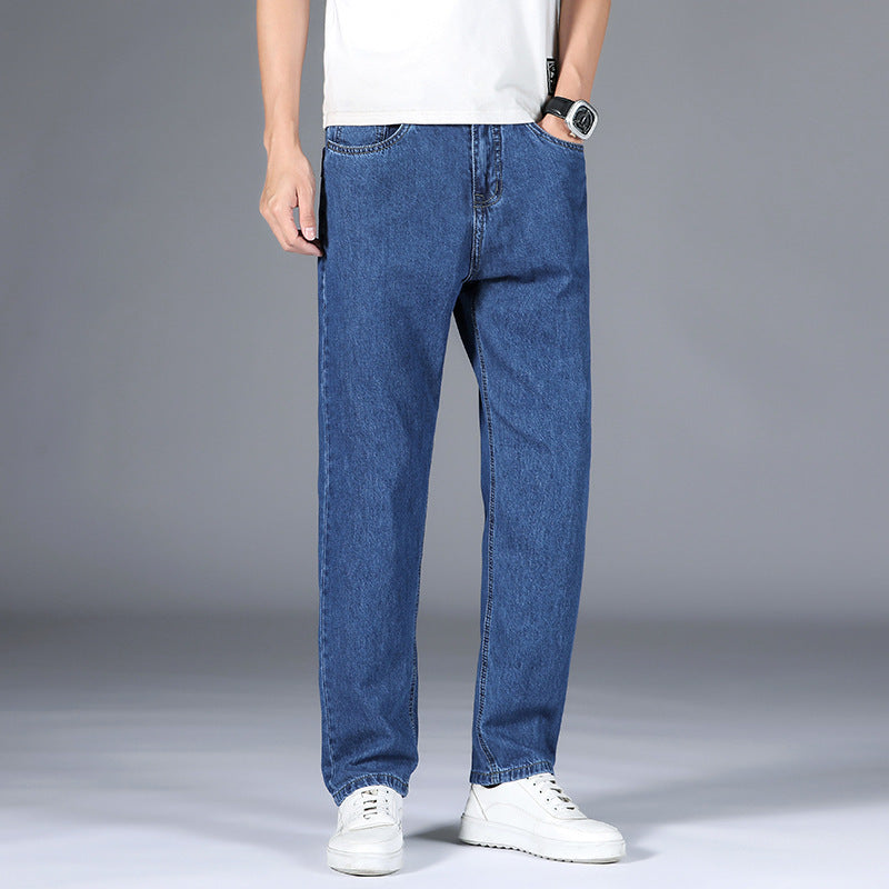 Men's Trousers Denim – Straight Fit – Classic Cut – Full Length – Casual Style