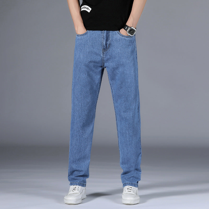 Men's Trousers Denim – Straight Fit – Classic Cut – Full Length – Casual Style