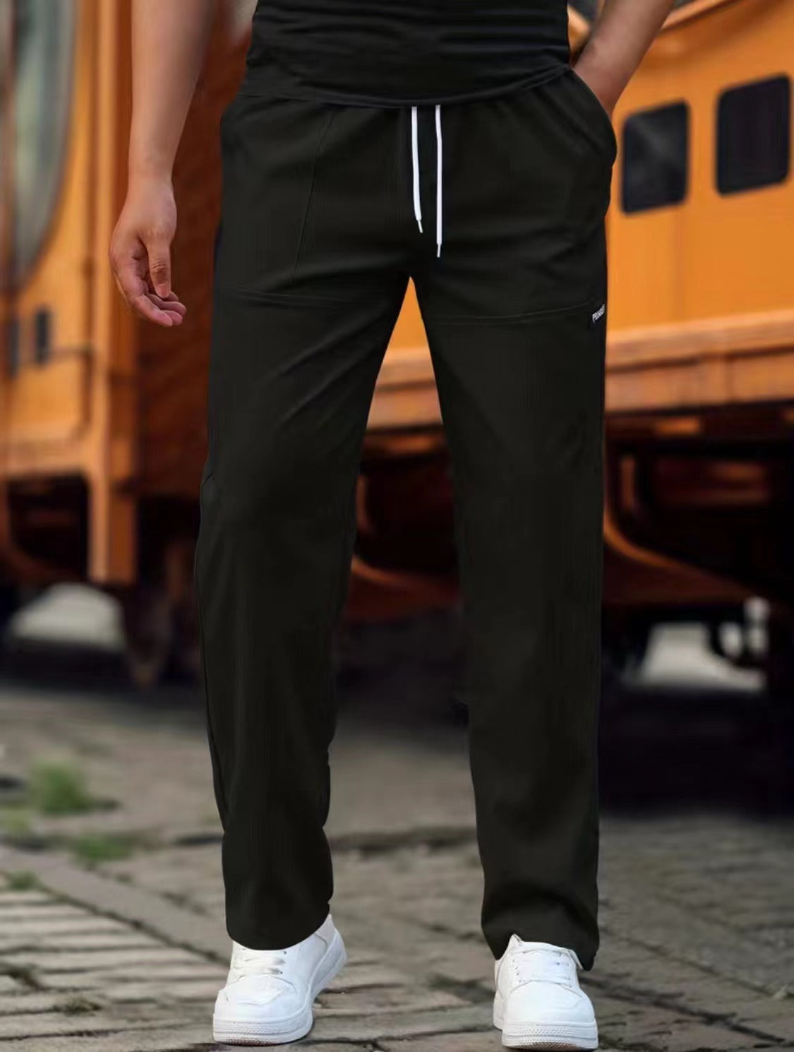 Men's Jogger Pants – Loose Fit – Adjustable Drawstring – Soft and Breathable Fabric