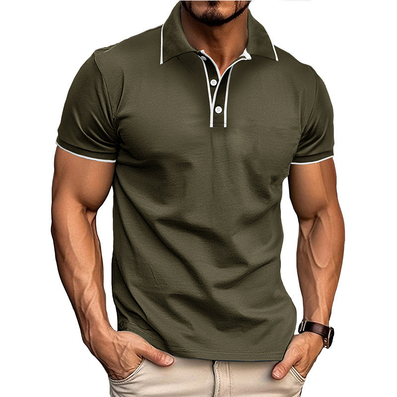 Men's Pique Shirt – Athletic Fit – Cotton Blend – Short Sleeve Casual