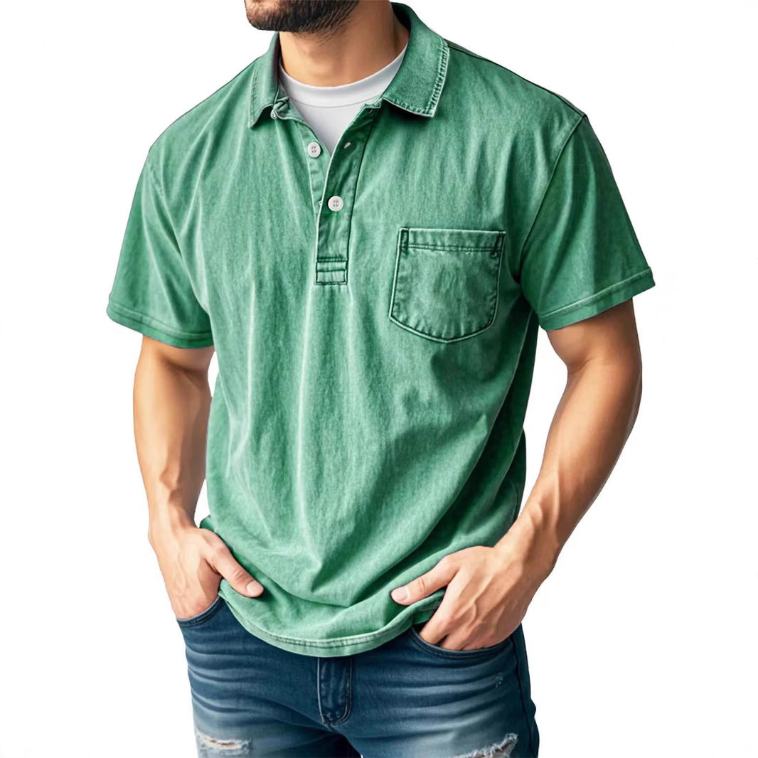 Men's Polo Shirt – Relaxed Fit – Breathable Fabric – Chest Pocket – Short Sleeve