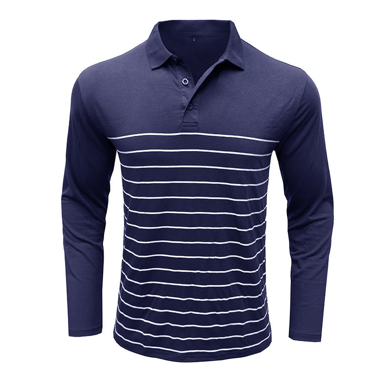 Men's Pique Sweater – Slim Fit – Cotton Knit – Elegant Stripe Pattern