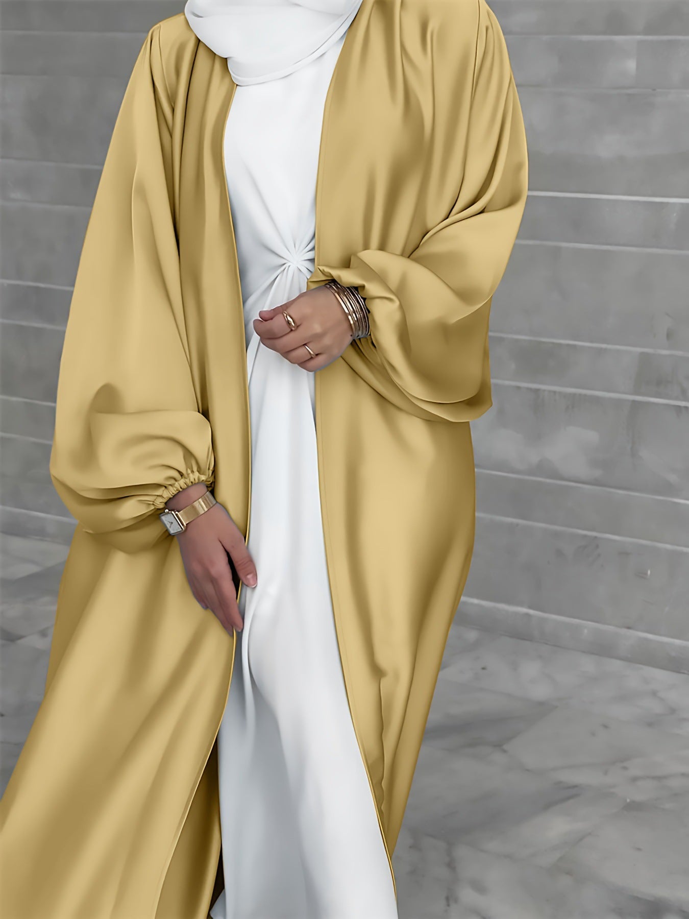 Women's Kimono Jacket – Silky Feel – Oversized Fit – Open Front – Long Sleeves