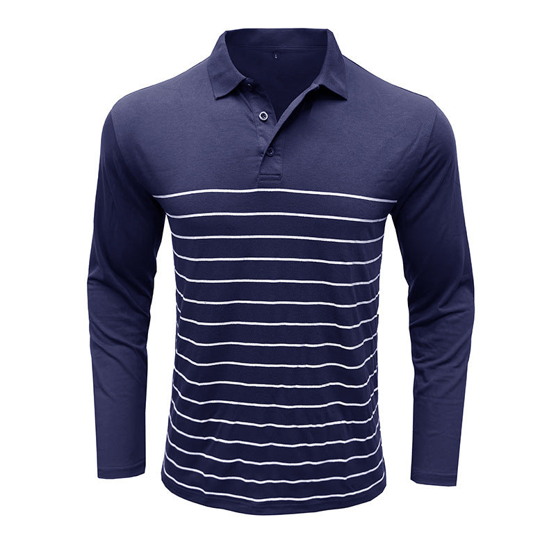 Men's Pique Sweater – Slim Fit – Cotton Knit – Elegant Stripe Pattern