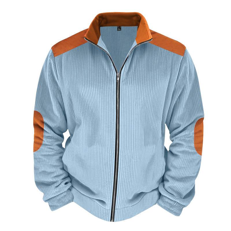 Men's Jacket – Quilted Design – Regular Fit – Contrasting Sleeves – Zipper