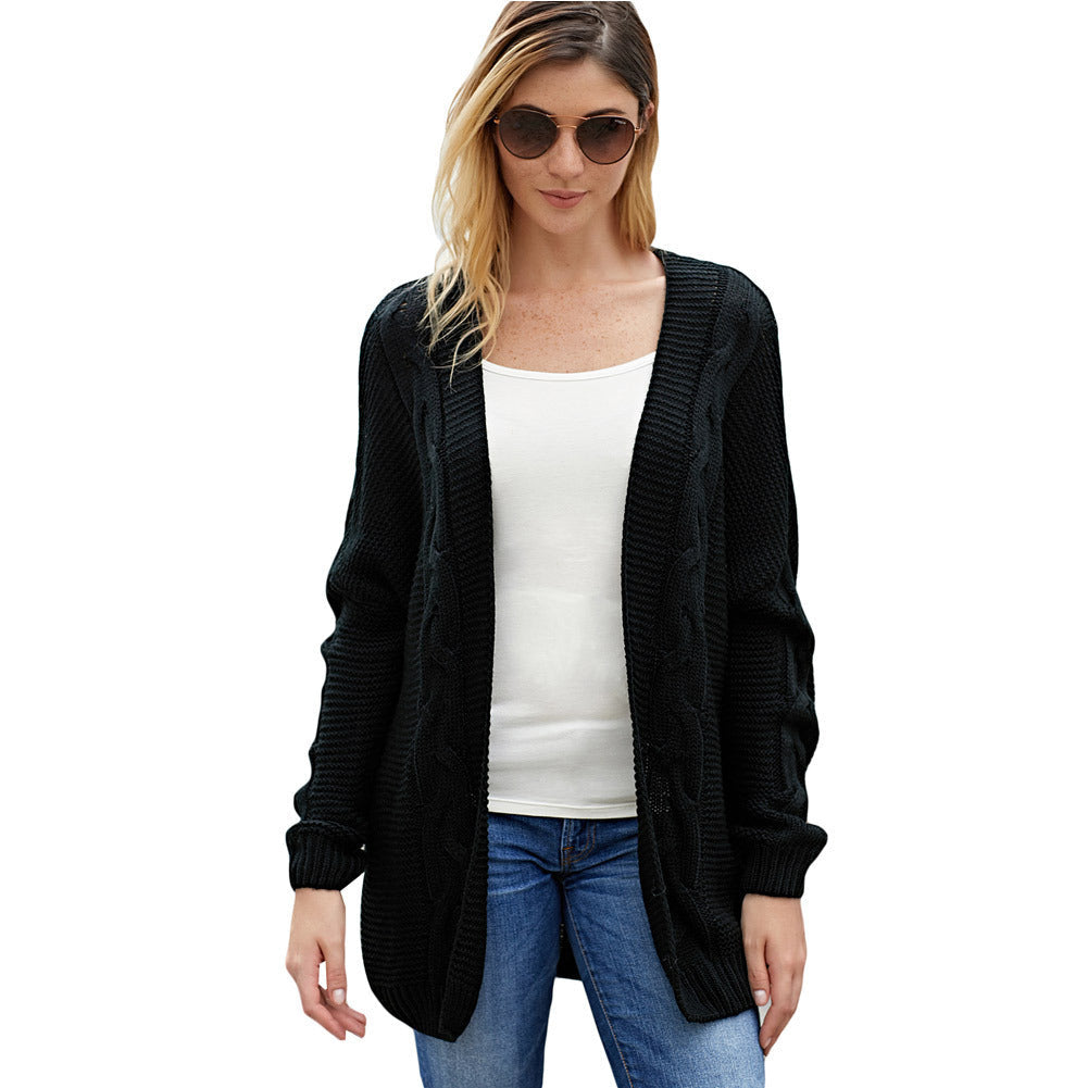 Women's Cardigan – Chunky Knit – Oversized Fit – Cable Knit – Open Front
