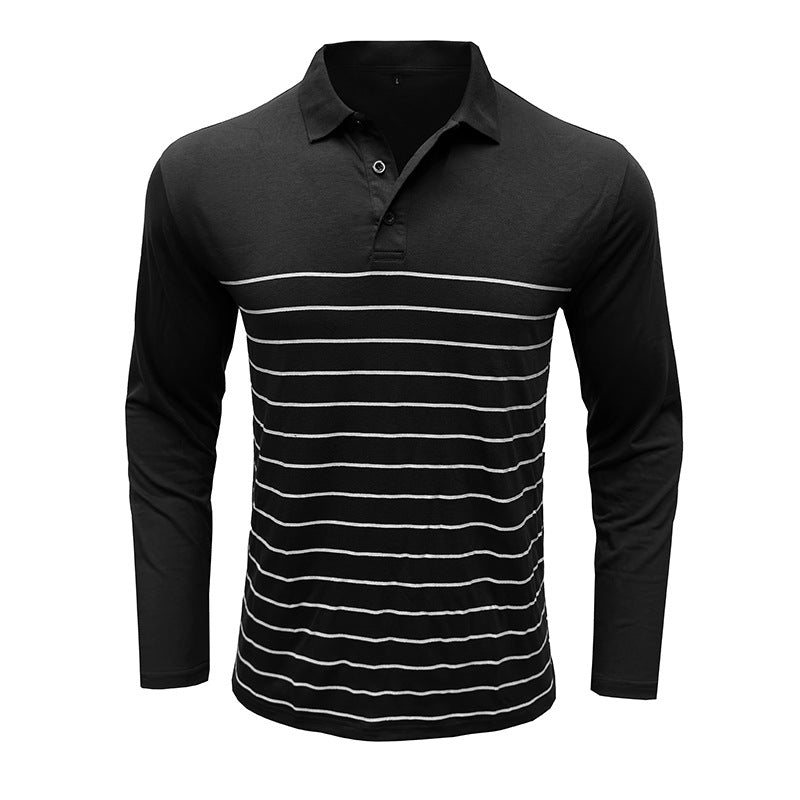 Men's Pique Sweater – Slim Fit – Cotton Knit – Elegant Stripe Pattern